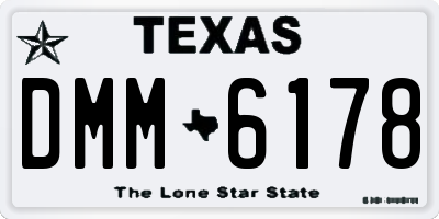 TX license plate DMM6178