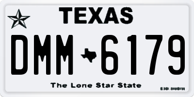 TX license plate DMM6179
