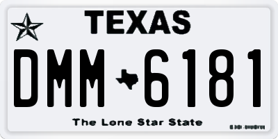 TX license plate DMM6181