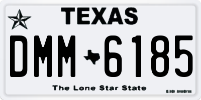 TX license plate DMM6185