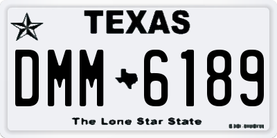 TX license plate DMM6189