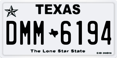 TX license plate DMM6194