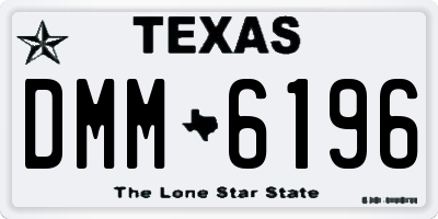 TX license plate DMM6196