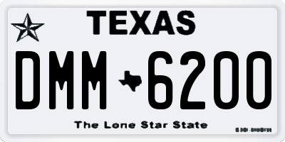 TX license plate DMM6200