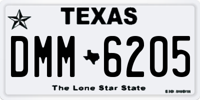 TX license plate DMM6205