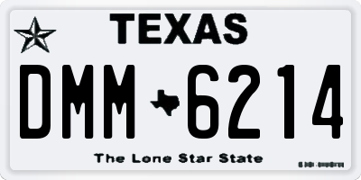 TX license plate DMM6214