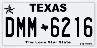 TX license plate DMM6216