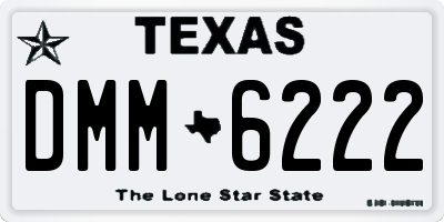 TX license plate DMM6222