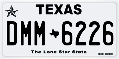 TX license plate DMM6226