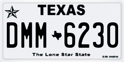 TX license plate DMM6230