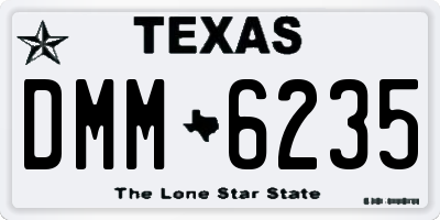 TX license plate DMM6235