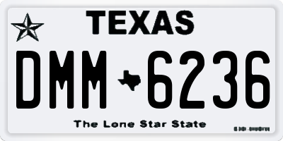 TX license plate DMM6236