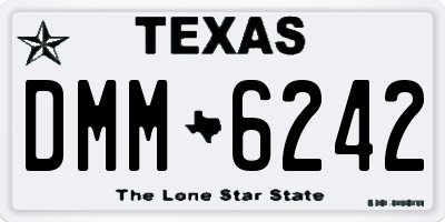 TX license plate DMM6242