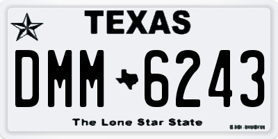 TX license plate DMM6243