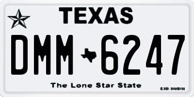 TX license plate DMM6247