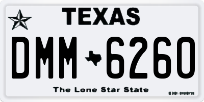 TX license plate DMM6260