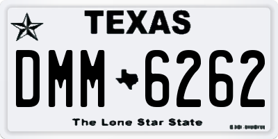 TX license plate DMM6262