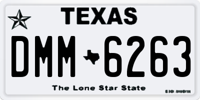 TX license plate DMM6263