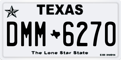 TX license plate DMM6270