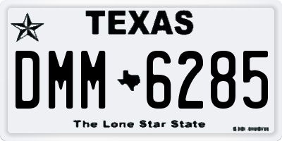 TX license plate DMM6285
