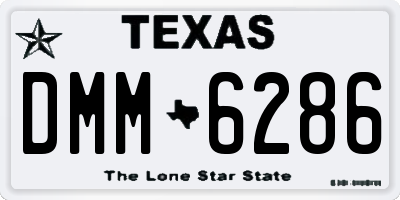 TX license plate DMM6286