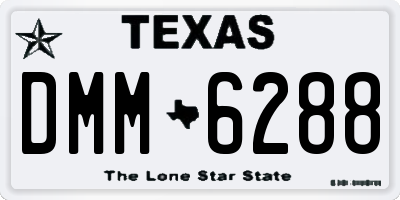 TX license plate DMM6288