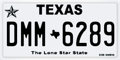 TX license plate DMM6289