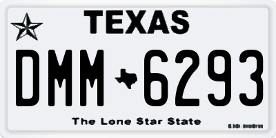 TX license plate DMM6293