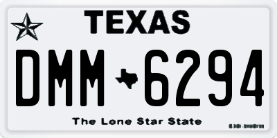TX license plate DMM6294