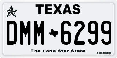 TX license plate DMM6299