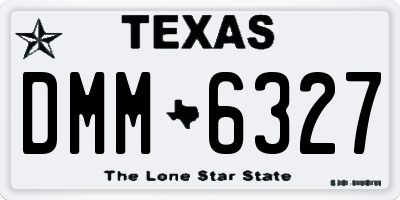 TX license plate DMM6327