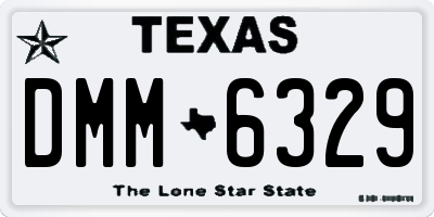 TX license plate DMM6329