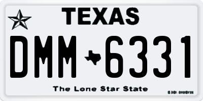 TX license plate DMM6331