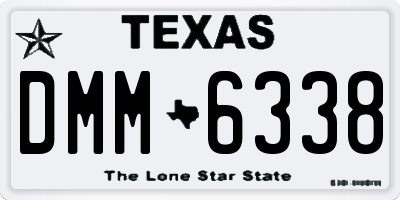 TX license plate DMM6338