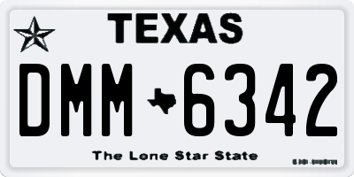 TX license plate DMM6342