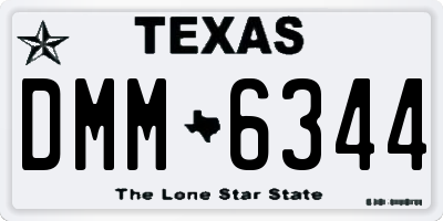 TX license plate DMM6344