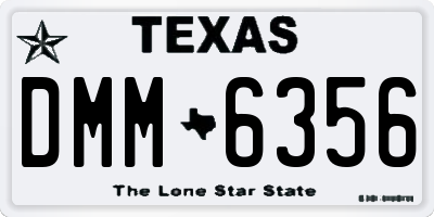 TX license plate DMM6356