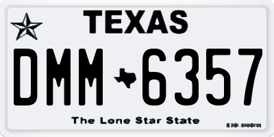 TX license plate DMM6357