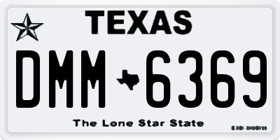TX license plate DMM6369