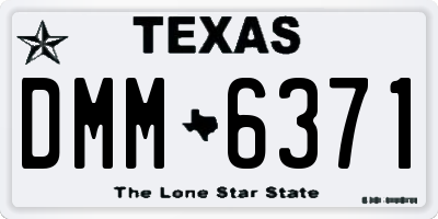 TX license plate DMM6371