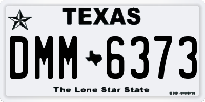 TX license plate DMM6373