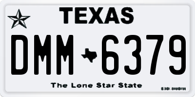 TX license plate DMM6379