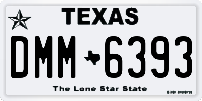 TX license plate DMM6393