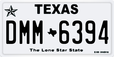 TX license plate DMM6394