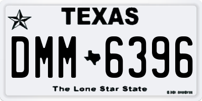 TX license plate DMM6396
