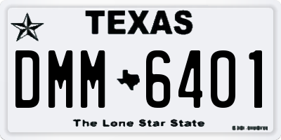 TX license plate DMM6401