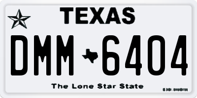 TX license plate DMM6404