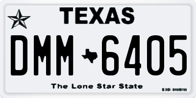 TX license plate DMM6405