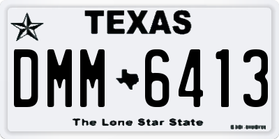 TX license plate DMM6413