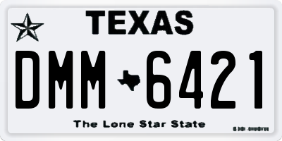 TX license plate DMM6421